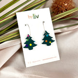 CHOOSE YOUR COLOUR: Small Christmas Tree Hoops