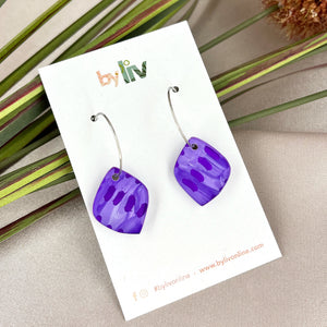 Petite Purple Hoop Earrings