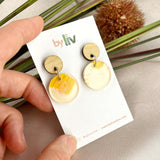 Mustard Splash - Small Dangle Earrings