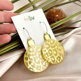 CHOOSE YOUR COLOUR: Leopard Christmas Bauble Earrings