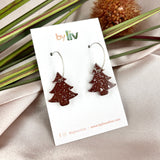 CHOOSE YOUR COLOUR: Small Christmas Tree Hoops