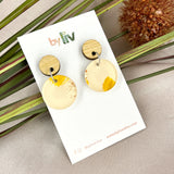 Mustard Splash - Small Dangle Earrings