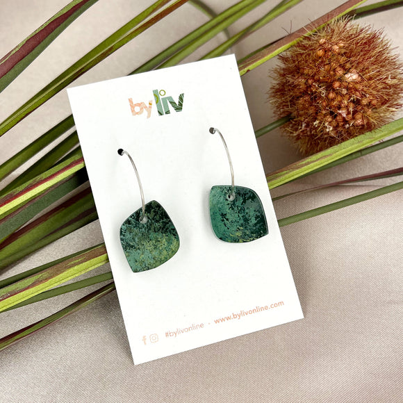 Green Envy - Petite Hoop Earrings