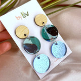 Cool & Calm -Affirmation Dangle Earrings